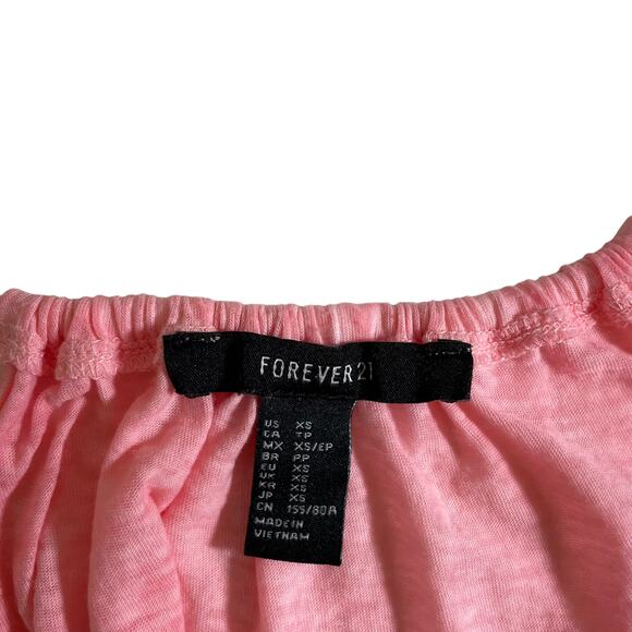 FOREVER 21 Women's Burn Out Halter Tank Top Pink XS Coquette Summer Fairy Ballet - Picture 7 of 9